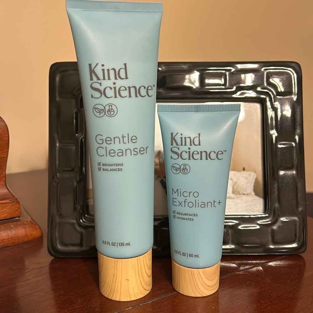 Brand new Kind Science face wash and exfoliant.